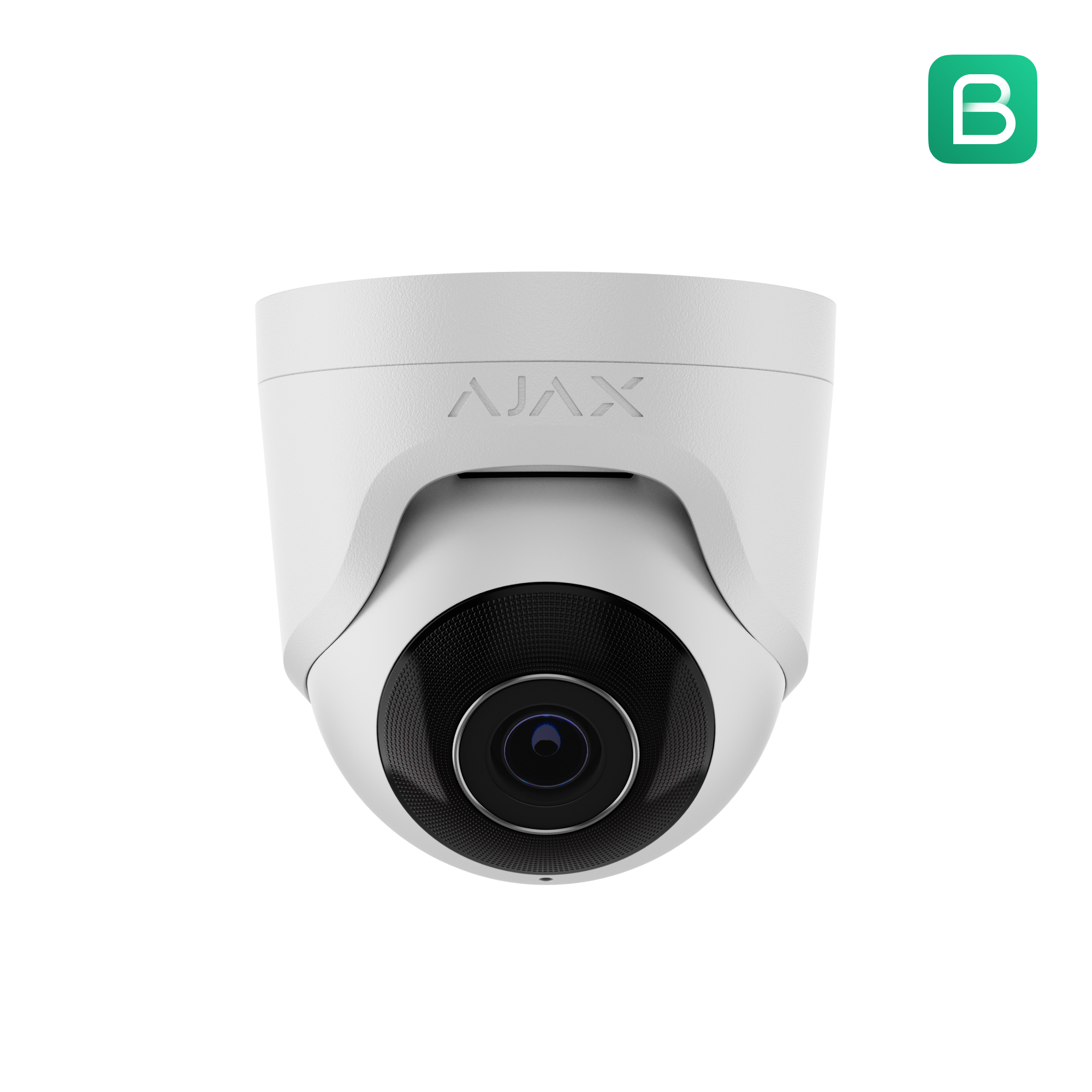 AJAX TurretCam 5 MP 4 mm – biela turret IP kamera s kovovým telom
