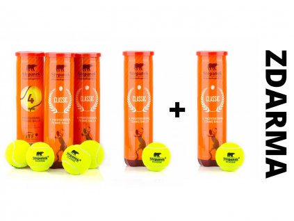 Tenisové míčky Stepanek Classic 3+1 zdarma
