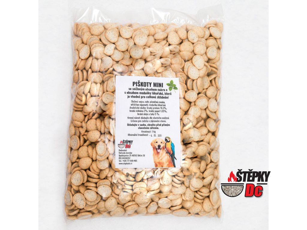 Piškoty pro zvířata Mini s meduňkou