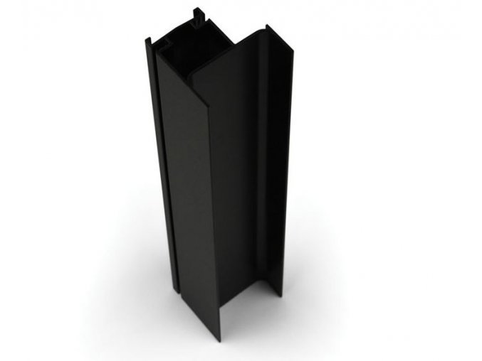 Gola profil bezúchytový k hranový zvislý 4M Čierny RAL 9005 hladký mat