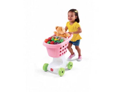 dětský nákupní košík růžový,koš,nákupní vozík,dětský vozík, chodítko