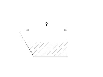 Nákres tvaru lože soustruhu S28 pro informaci o zaměření šířky.