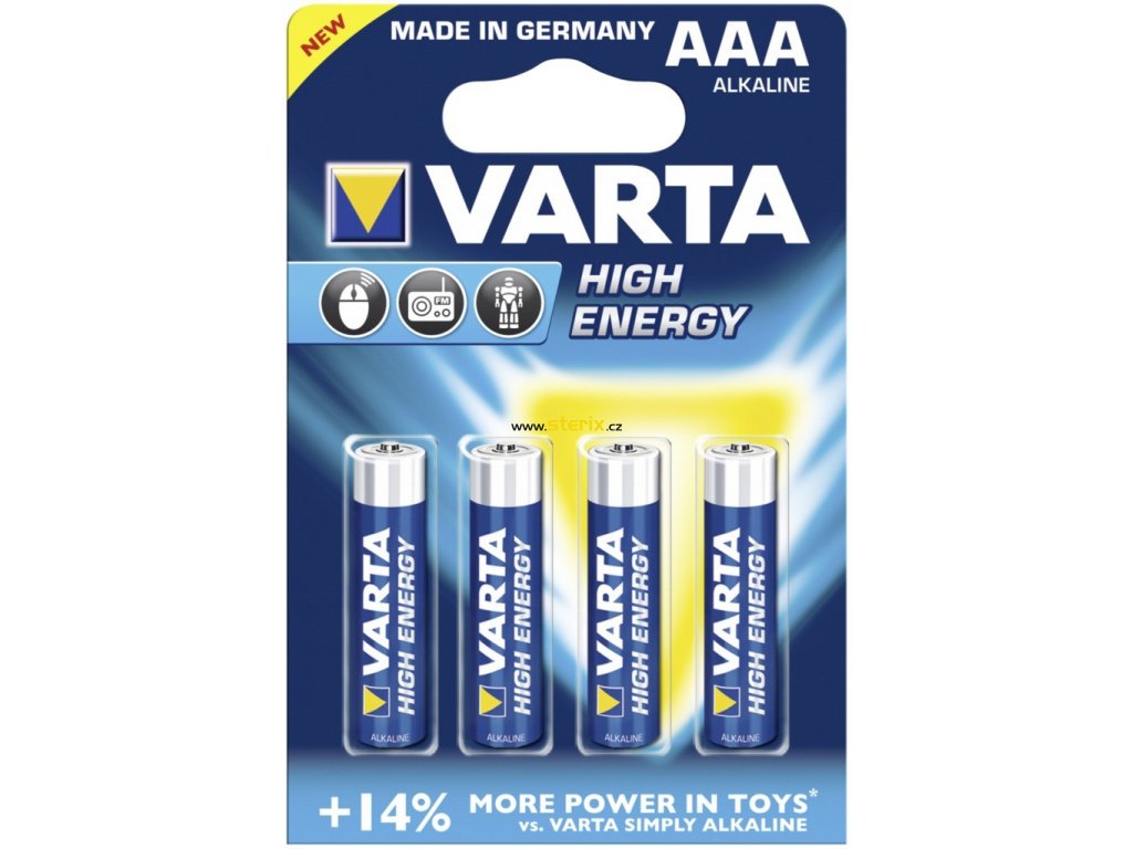 Batéria AAA/LR03 VARTA High Energy 4ks (blister)