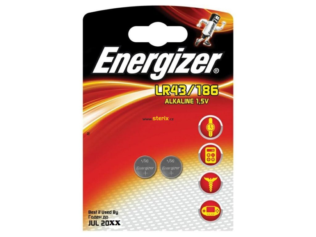 Batéria 1,5V Alkaline LR43/186 ENERGIZER 2ks (blister)