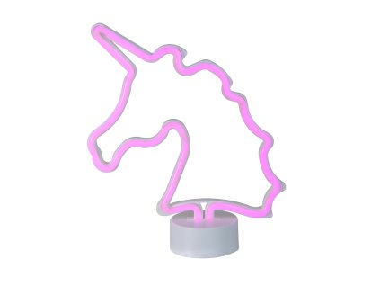 Neonová lampička - Jednorožec, 3x AA baterie, IP20