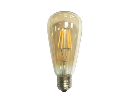 Retro LED Filament žárovka ST64 Amber 8W/230V/E27/2700K/880Lm/360°/DIM
