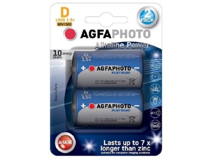 Power alkalická baterie 1,5V LR20/D, 2ks blistr