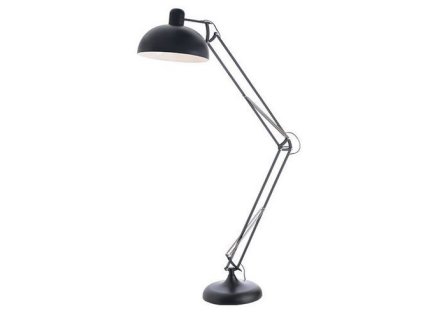 Retro stojací lampa FREDDIE max. 60W/E27/230V/IP20, matná černá