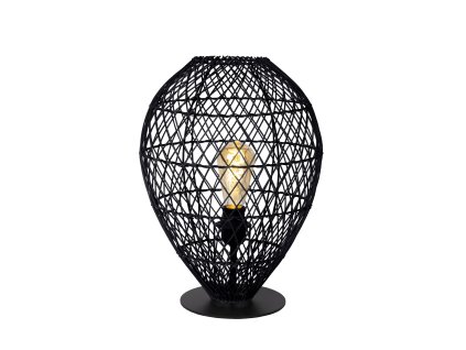 Stolní lampa Molly Black, průměr 30 cm