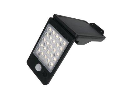 LED solární svítidlo ELISA se senzorem pohybu 2W/4000K/200Lm/IP65/Li-on 3,7V/1mAh, černé
