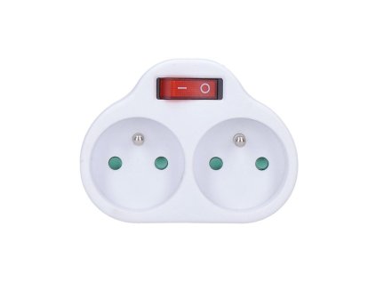 Zásuvka rozbočovací s vypínačem P97 2x 230V/10A, bílá