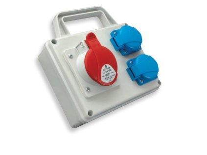 Minizásuvková rozvodnice Praktik, IP 54, 1x1653, 2x230 V s držákem