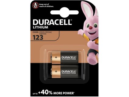 Baterie 3V CR123 DURACELL High Power Lithium 2ks (blistr)