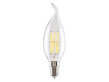 LED Filament svíčková žárovka plamínek CF35 4W E14 470Lm 4000K
