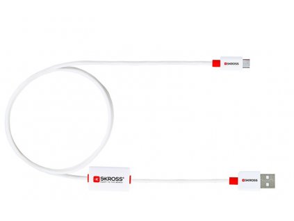 Datový USB kabel BUZZ DC 21 micro USB, alarm, 1m