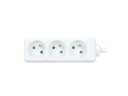 Kabelová trojzásuvka PZ01 3x 230V/10A, bílá