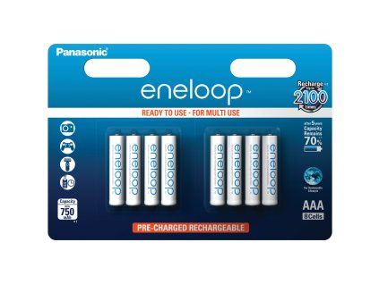 Baterie AAA/HR03 800mAh Panasonic ENELOOP 8ks (blistr)