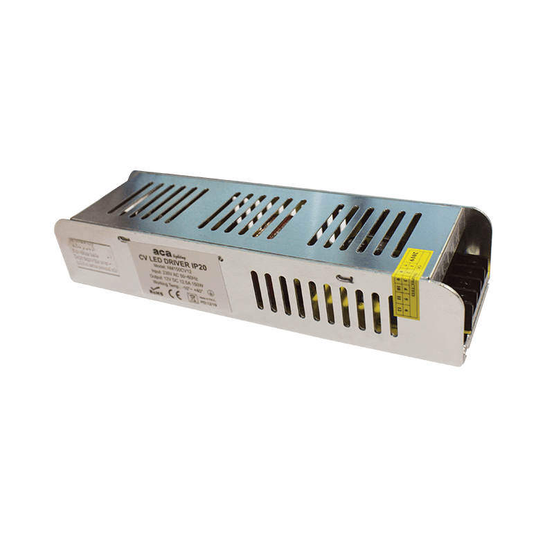 ACA Lighting LED napájecí zdroj 230V AC ->12V DC/150W/12,5A/IP20