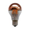Retro LED Filament zrkadlová žiarovka A60 6W/230V/E27/2700K/690Lm/180°/DIM, medený vrchlík