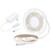COB LED pásik, sada s adaptérom, vypínač, 5m, 8W/m, 800lm/m, studená biela