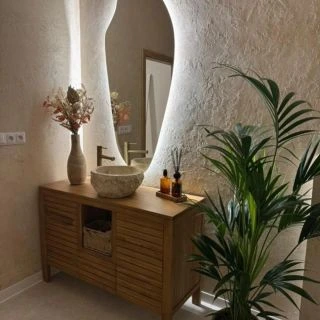 Od zákazníka ❤️ #betonoptik #betonovasterka #koupelna #zrcadlo #dekorativnisterka #modernibydleni #modernidum #beton