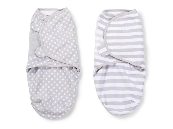 Summer Infant SwaddleMe zavinovačka 2ks šedé - puntíky/proužky - Doprava zdarma