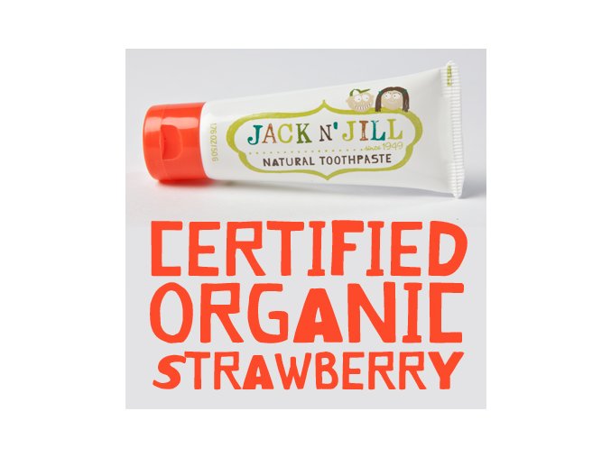 Jack N´ Jill dětská přírodní zubní pasta s příchutí Jahoda 50 g