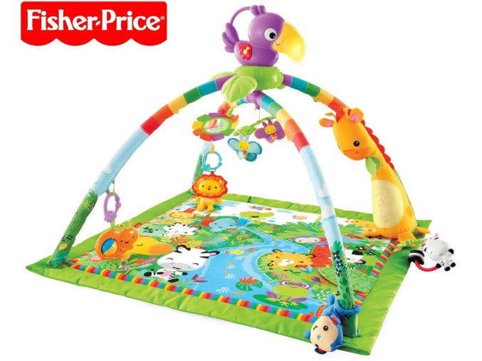 Fisher Price Rainforest Deluxe hrací deka s hrazdičkou