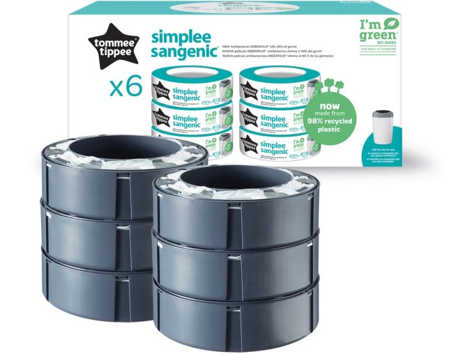 Tommee Tippee Náhradní kazety Sangenic Simplee 6ks