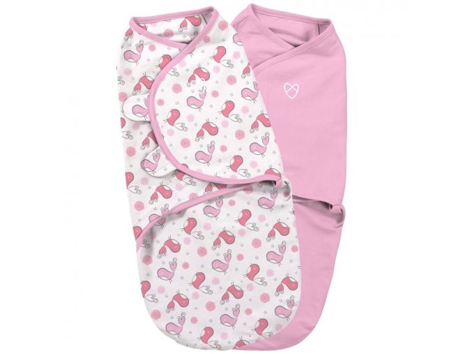 Summer Infant SwaddleMe zavinovačka 2ks růžová ptáčci