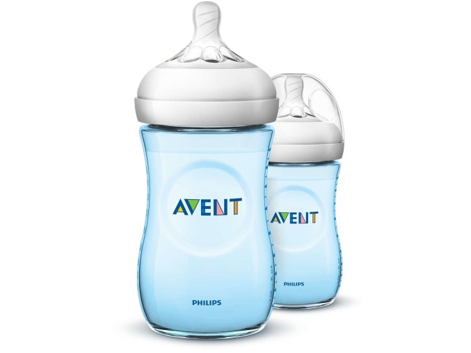 Láhev Avent Natural PP 260ml, 2ks modré nové