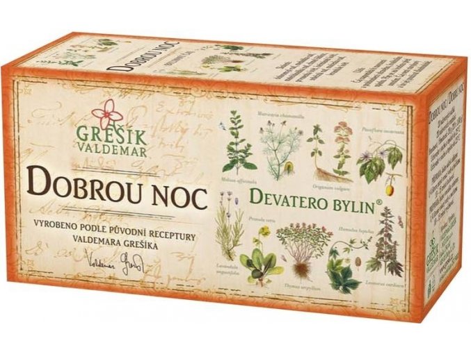 Grešík čaj Dobrou noc čaj 20x1g Devatero bylin