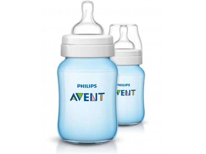 Philips Avent Kojenecká láhev Classic+ 260ml - 2ks modré