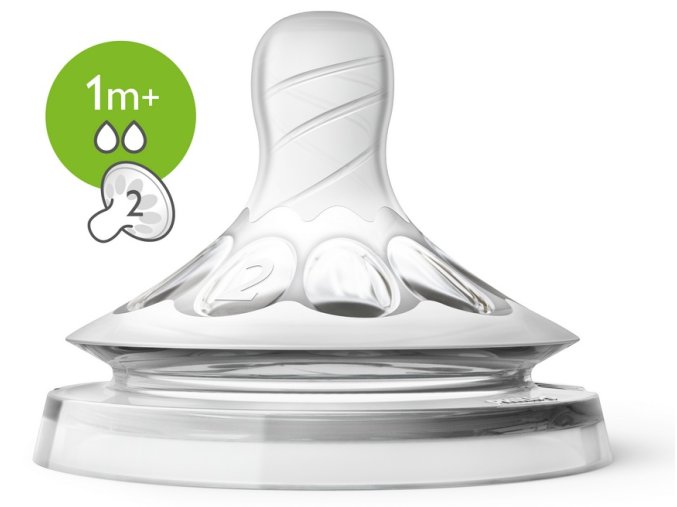 Avent dudlík Natural 1m+ pomalý průtok, 2 ks (1)