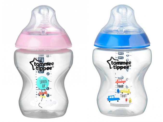 Tommee Tippee Kojenecká láhev s obrázkem C2N, 1ks, 260ml, 0m (1)