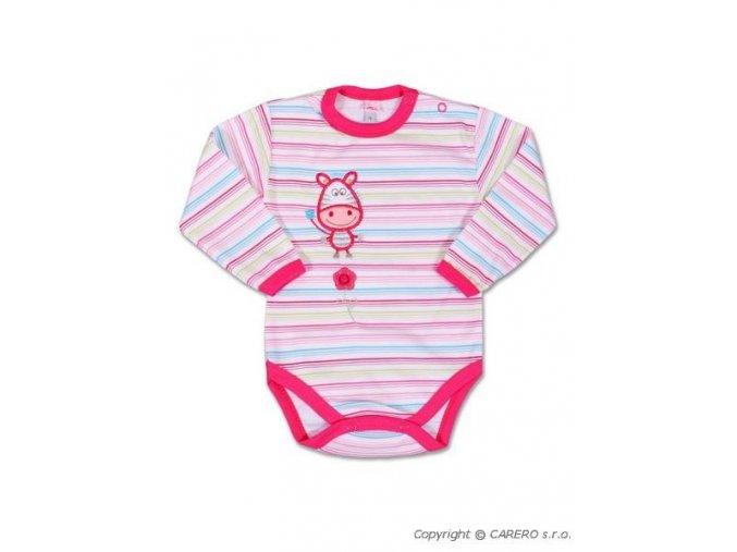 Kojenecké body dlouhý rukáv Bobas Fashion s obrázkem Zebra Proužek