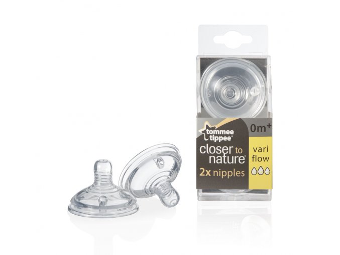 Tommee Tippee savičky C2N variabilní průtok 0m+ (2ks)