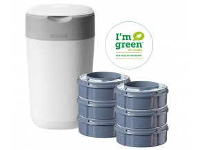 Tommee Tippee koš na pleny Sangenic Twist & Click, 6x kazeta výhodná sada