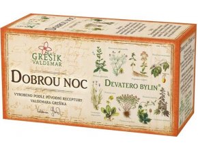 Grešík čaj Dobrou noc čaj 20x1g Devatero bylin