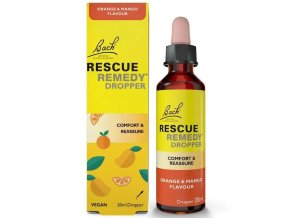 rescue uk 20ml orange mango day dropper carton dropper front of pack 1