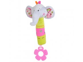 Baby Ono Plyšová hračka pískací slon s kousátkem