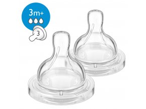 Avent dudlík Anti colicClassic+ 3 otvory, střední průtok (2)