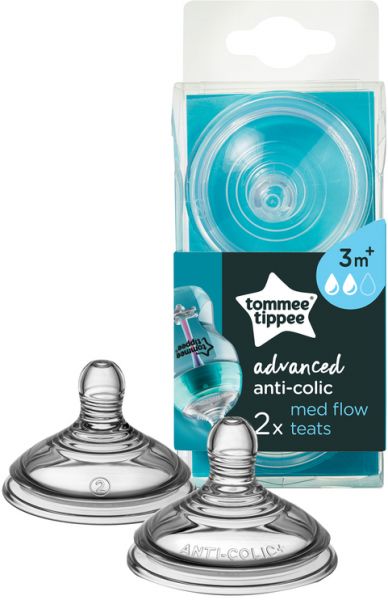 Tommee Tippee savičky Advanced AntiColic střední průtok 3m+, 2ks