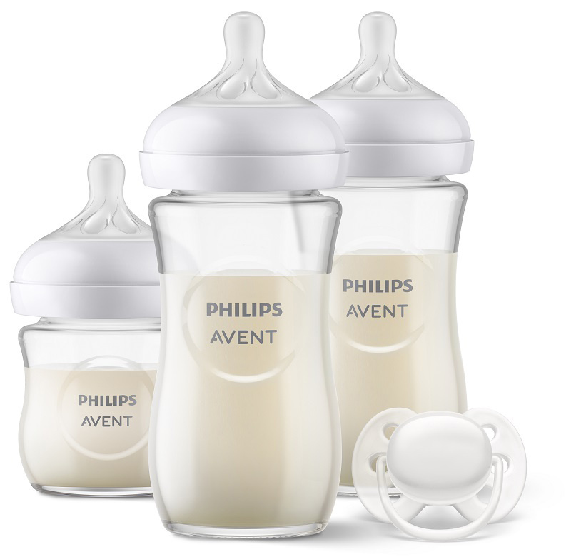 Avent Philips SCD303/01 sada sklenic - novorozenecká skleněná sada Natural