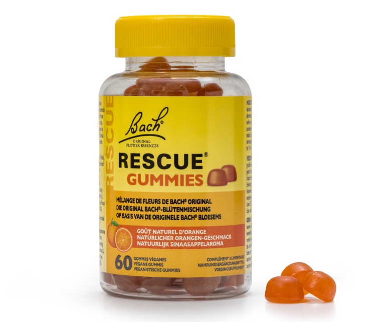 Bachovy esence Rescue Gummies pomeranč 60ks gumové pastilky