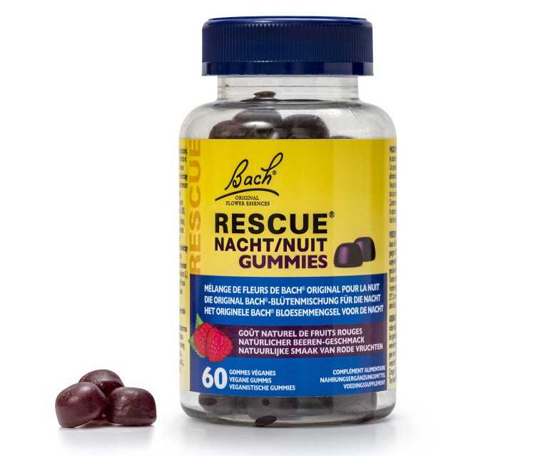 Bachovy esence Rescue Night Gummies 60ks malina - gumové pastilky