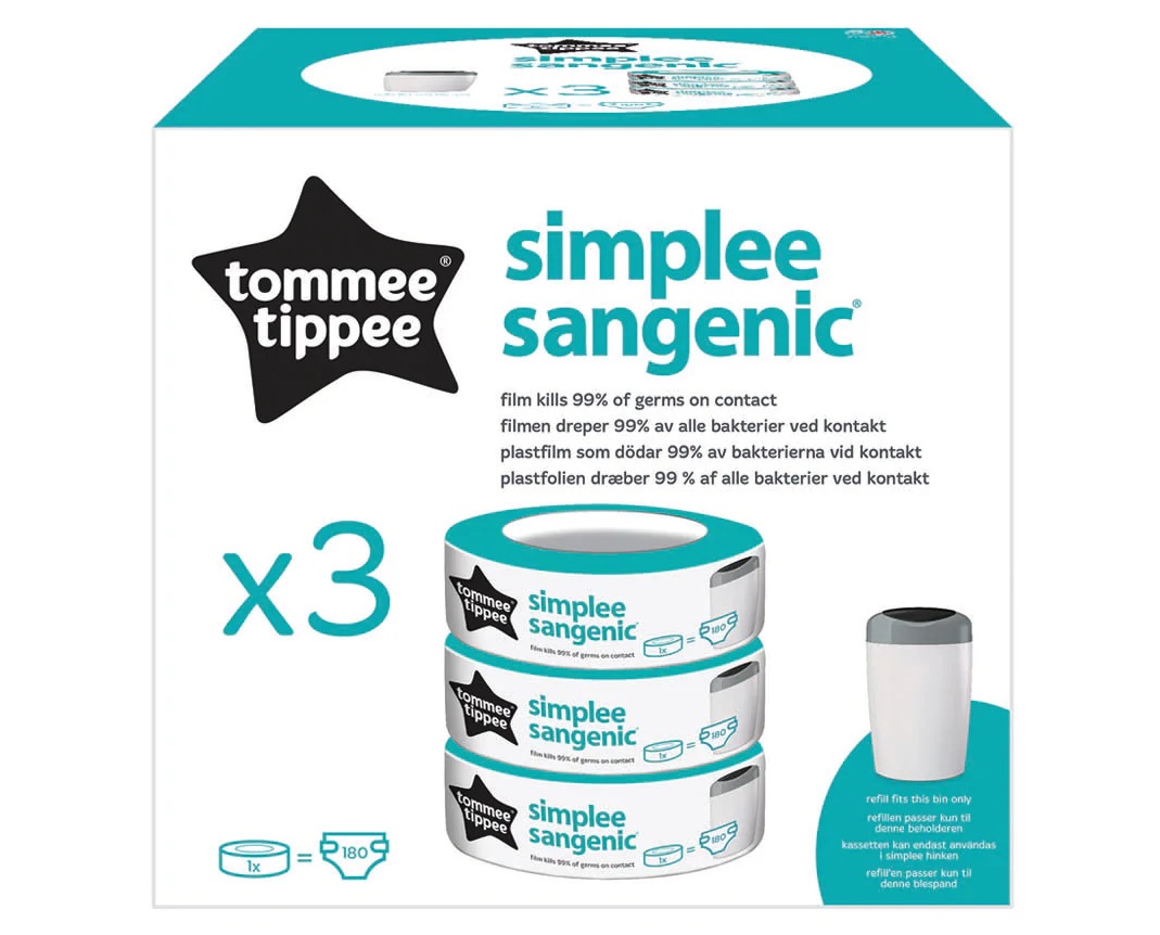 Tommee Tippee Náhradní kazety Sangenic Simplee 3ks (pouze pro koš Simplee)