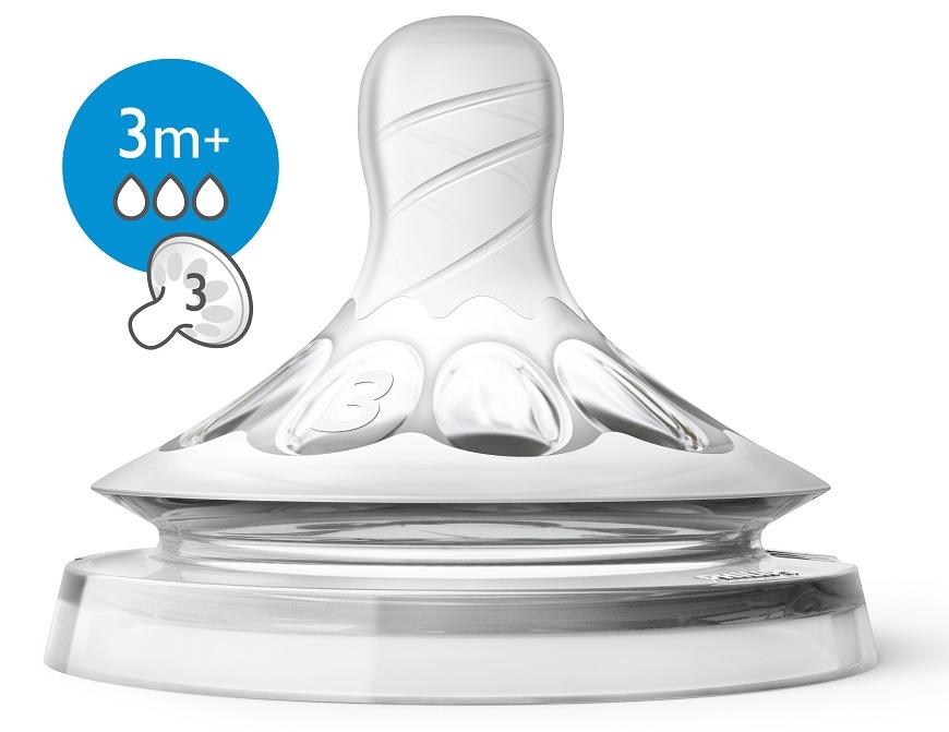 Philips Avent Dudlík Natural 3 střední průtok 3m, 2 ks