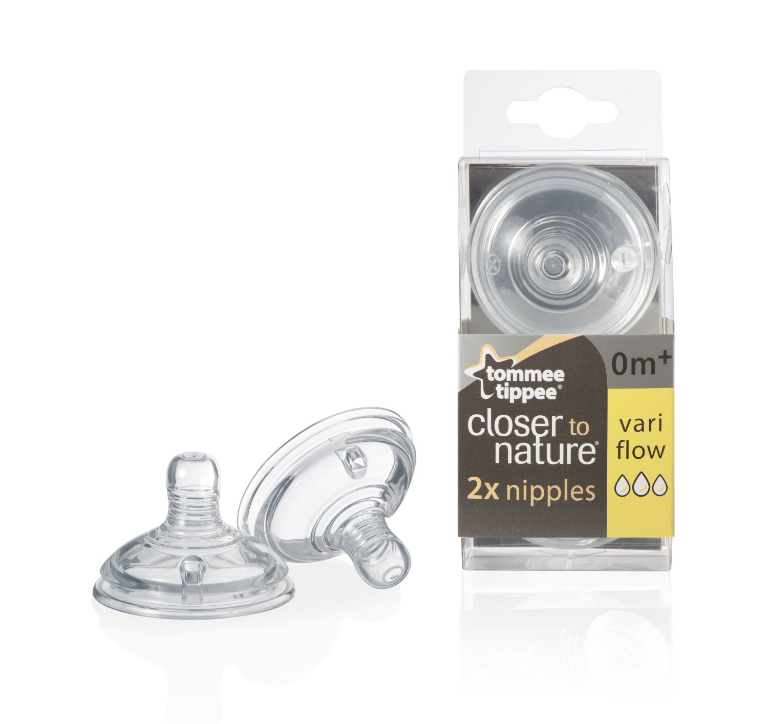 Tommee Tippee savičky C2N variabilní průtok 0m+ (2ks)