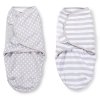 Summer Infant SwaddleMe zavinovačka 2ks šedé - puntíky/proužky - Doprava zdarma